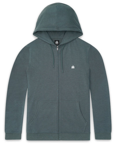 Zip-Up Hoodie - Branded-Indigo-Front