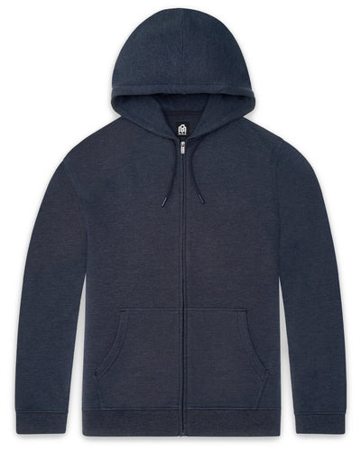 Zip-Up Hoodie - Non-Branded-Navy-Front