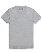 V-Neck Tee - Non-Branded-Grey-Tall-Regular-Mock--Model---L