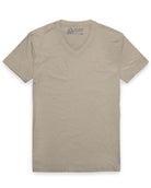 V-Neck Tee - Non-Branded-Heather Tan-Reg-Regular-Mock--Model---L