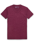 V-Neck Tee - Non-Branded-Maroon-Reg-Regular-Mock--Model---L