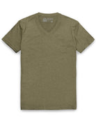 V-Neck Tee - Non-Branded-Olive Green-Reg-Regular-Mock--Model---L