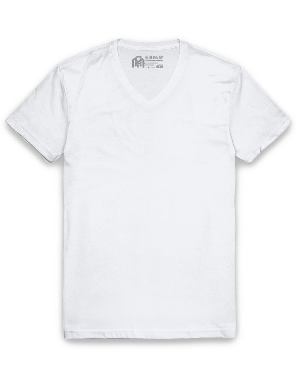 V-Neck Tee - Non-Branded-White-Tall-Regular-Mock--Model---L