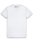 V-Neck Tee - Non-Branded-White-Tall-Regular-Mock--Model---L