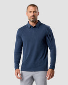 Long Sleeve Polo - Non-Branded-Navy-Reg-Regular-Front--Model---L