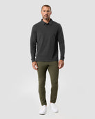 Long Sleeve Polo - Non-Branded-Charcoal-Reg-Regular-Full--Model---L