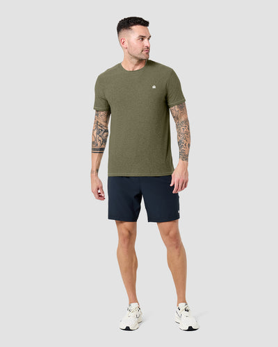Active Tee-Olive Green-Reg-Regular-Full--Model