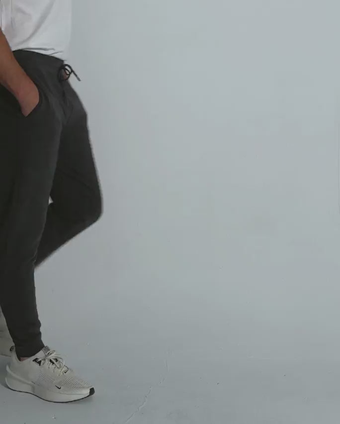 Fleece Joggers - Non-Branded-Charcoal-Regular-Video--Model---L