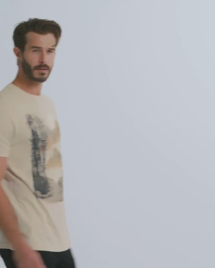 Tranquil Waters Tee-Cream-Regular-Video--Model---L