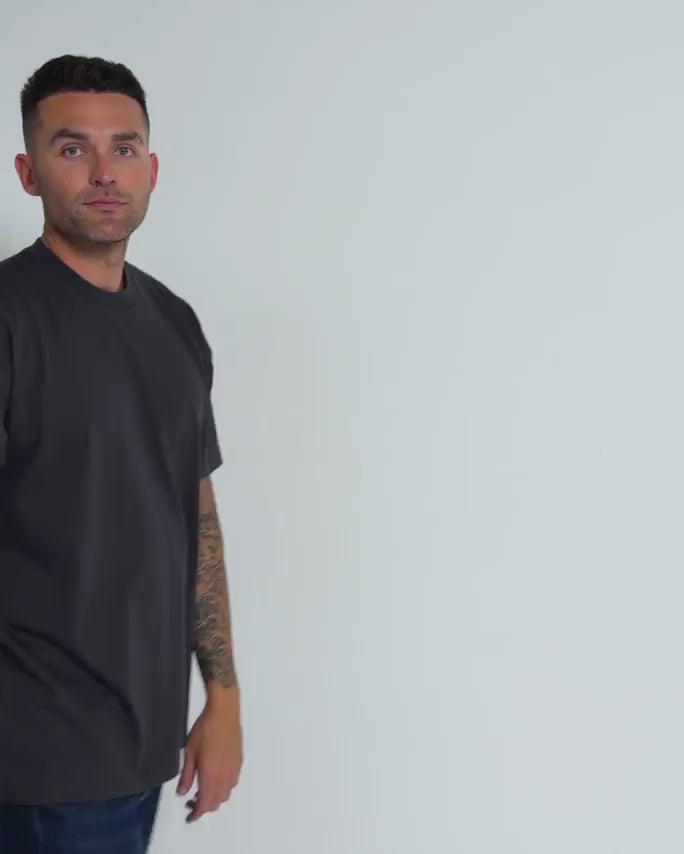 Heavyweight Tee-Charcoal-Regular-Video--Model---L
