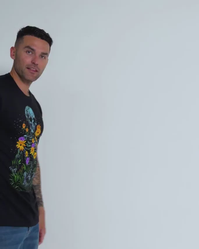 Blossom Decay Tee-Black-Regular-Video--Model---L