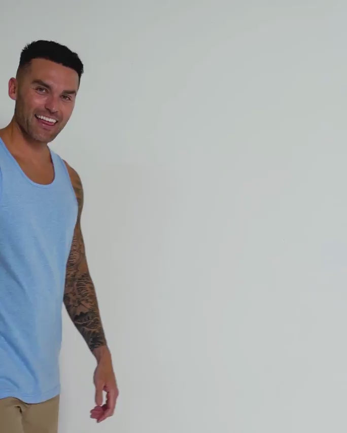 Tank-Heather Columbia Blue-Regular-Video--Model---L