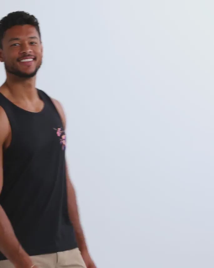 Tropic Night Tank-Black-Regular-Video--Model---L
