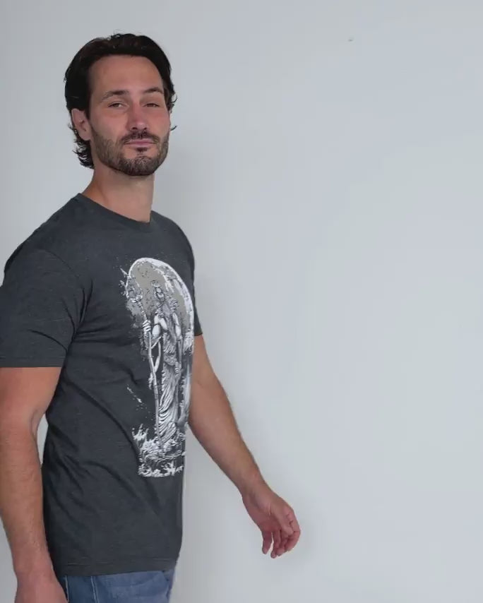 Poseidon Surge Tee-Charcoal-Regular-Video--Model---L