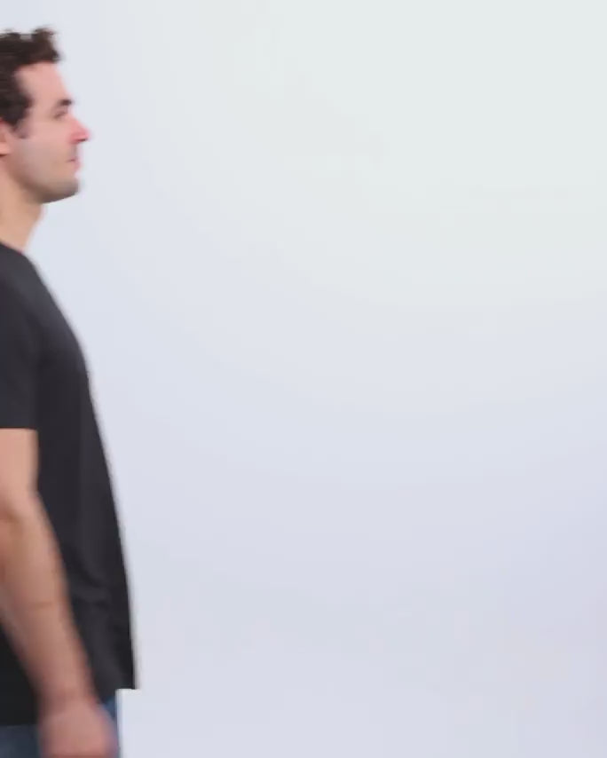 Split Nature Tee-Black-Regular-Video--Model---L