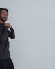 Long Sleeve Hooded Active Tee - Non-Branded-Charcoal-Regular-Video--Model---L