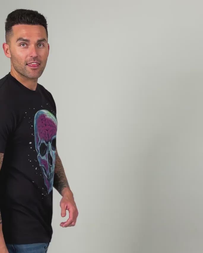 Mindshock Glow-in-the-Dark Tee-Black-Regular-Video--Model---L