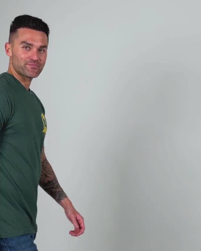 Pinehaven Tee-Heather Forest-Regular-Video--Model---L