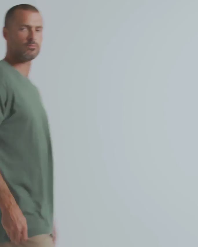 Sunlit Palms Vintage Tee-Vintage Royal Pine-Regular-Video--Model---L