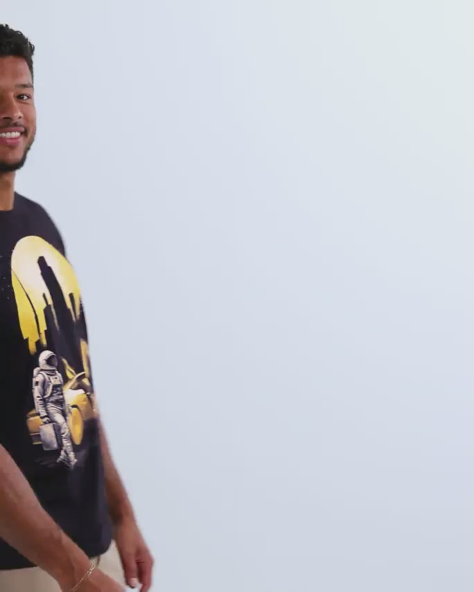 Golden Transit Glow-in-the-Dark Tee-Black-Regular-Video--Model---L