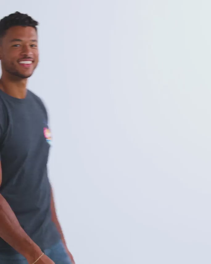 Neon Shores II Tee-Navy-Regular-Video--Model---L