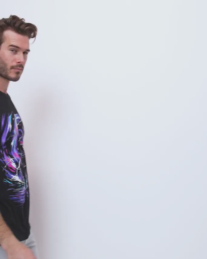 Cosmic Surge Tee-Black-Regular-Video--Model---L
