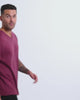 V-Neck Tee - Non-Branded-Maroon-Regular-Video--Model---L