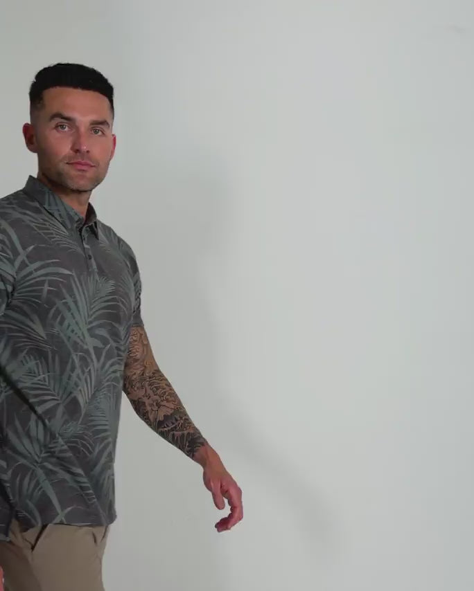 Pursuit Performance Polo-Midnight Jungle-Reg-Regular-Video--Model---L