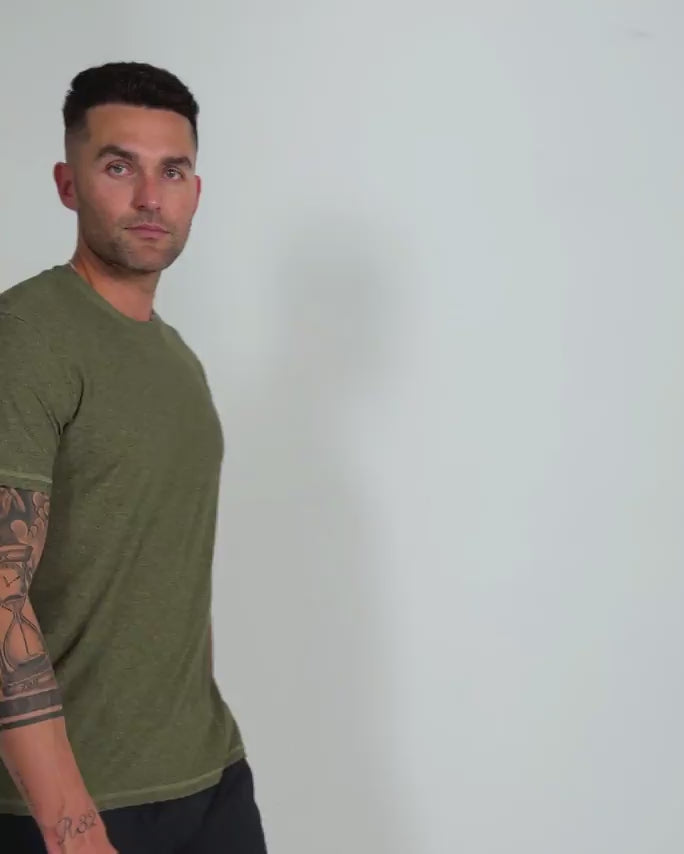 Active Tee-Olive Green-Reg-Regular-Video--Model---L