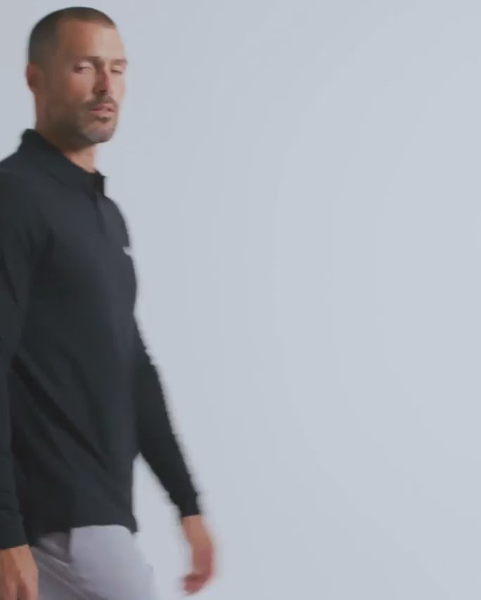 Long Sleeve Polo - Non-Branded-Black-video