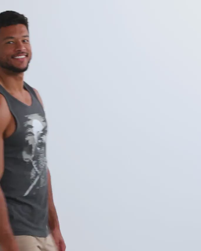 Dark Samurai Tank-Charcoal-Regular-Video--Model---L