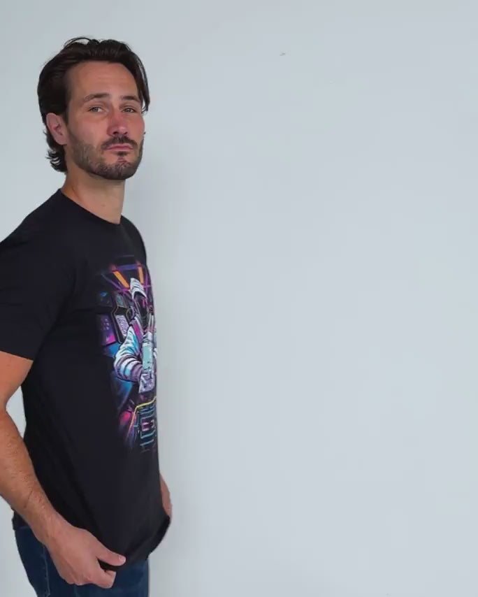 Arcade Odyssey Tee-Black-Regular-Video--Model---L