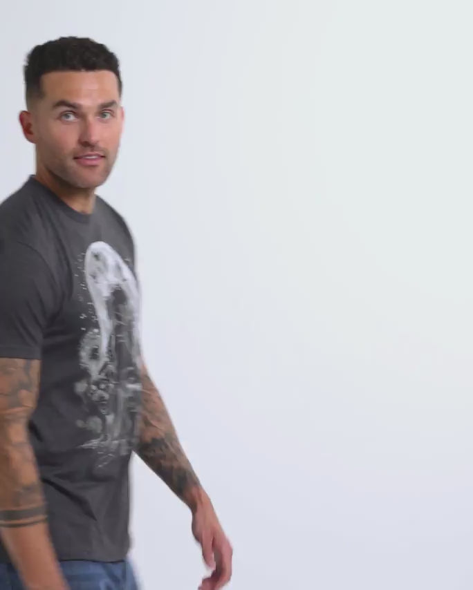 Nordic Howl Tee-Charcoal-Regular-Video--Model---L