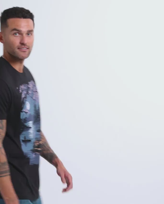 Zen Reflections Tee-Black-Regular-Video--Model---L