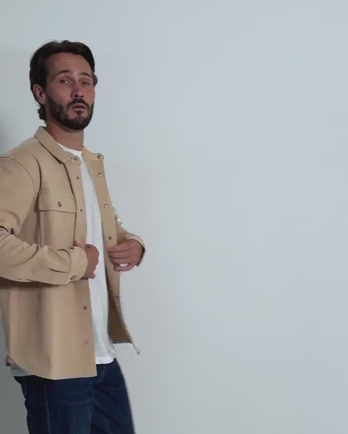Sierra Shirt Jacket-Beige-Regular-Video--Model---L