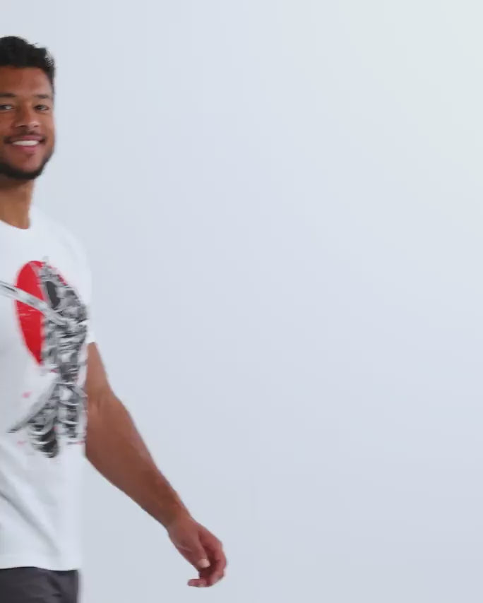 Galactic Warrior Tee-White-Regular-Video--Model---L
