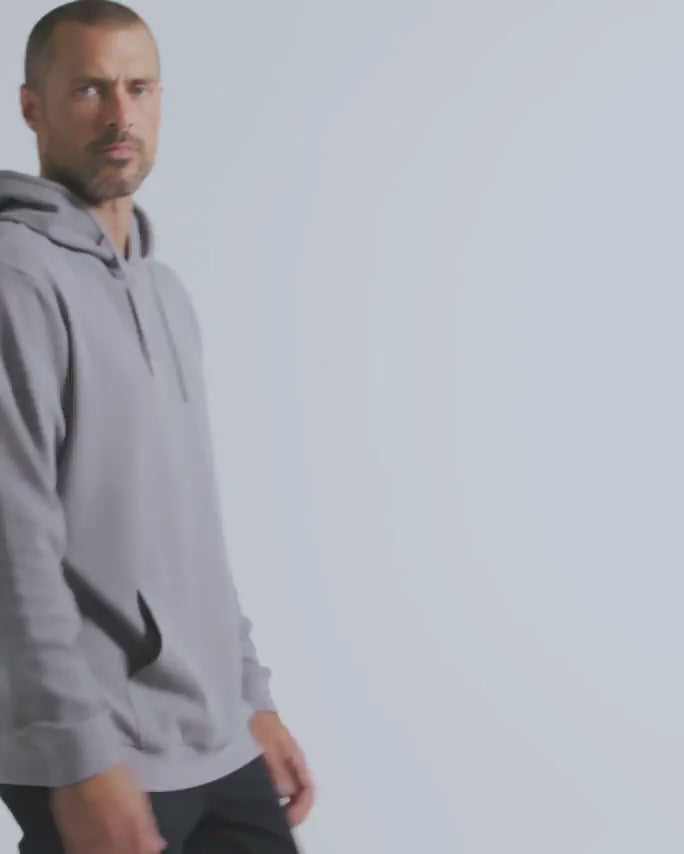 Waffle Knit Pullover Hoodie - Non-Branded-Grey-video