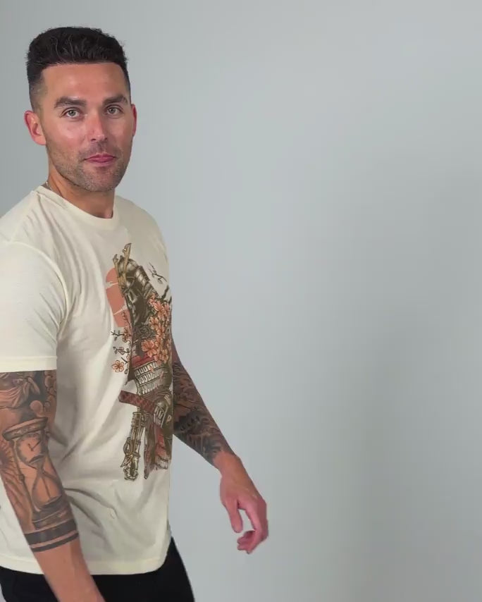 Immortal Warrior Tee-Natural-Regular-Video--Model---L