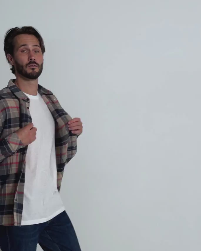 Fairbanks Flannel-Beige Multi-Regular-Video--Model---L