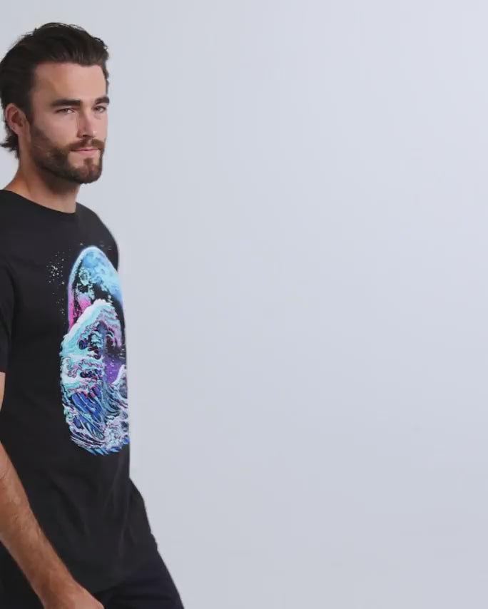 Tidal Surge Glow-in-the-Dark Tee-Black-Regular-Video--Model---L