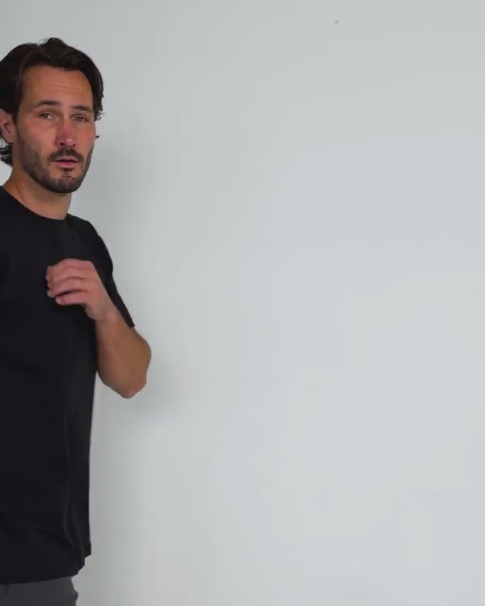 Pima Cotton Tee-Black-Regular-Video--Model---L