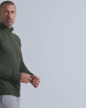 Endeavor Quarter Zip Tee - Non-Branded-Midnight Olive-video