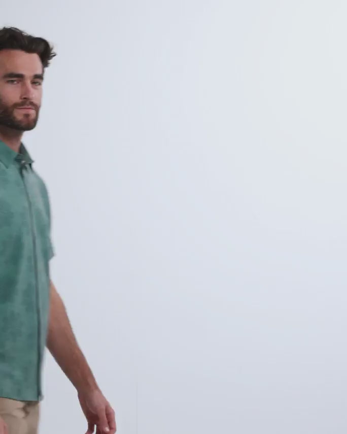 Relaxed Button Up - Non-Branded-Green Floral-video