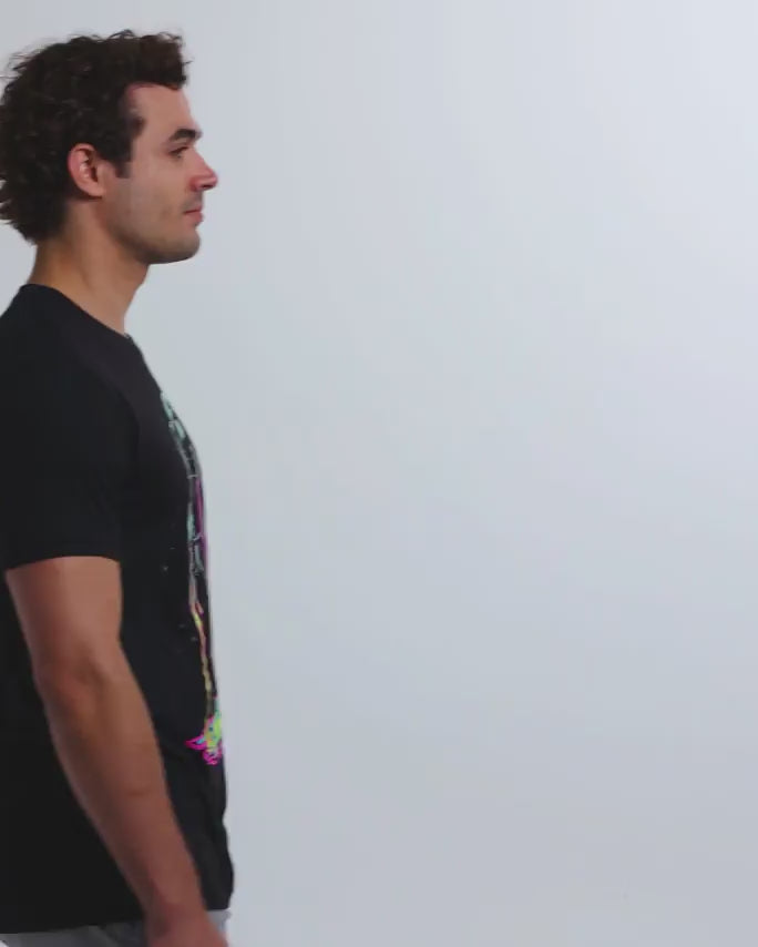 Galactic Ooze Glow-in-the-Dark Tee-Black-Regular-Video--Model---L