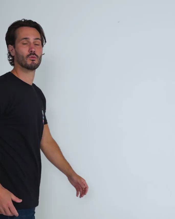 Moonlit Bungalow Tee-Black--Regular-Video--Model---L