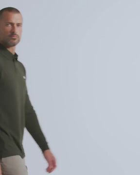 Long Sleeve Polo - Non-Branded-Midnight Olive-video