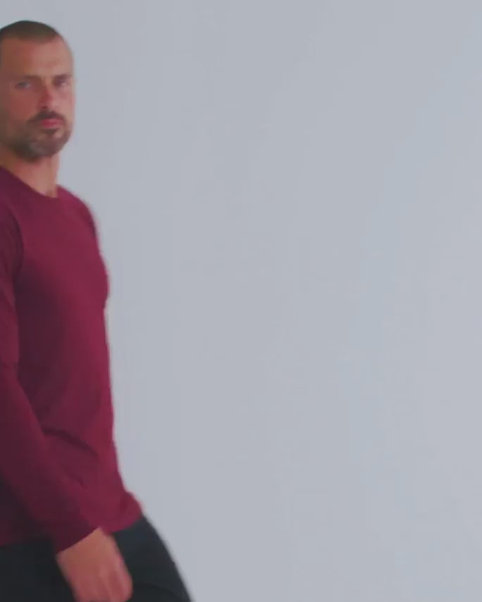 Long Sleeve Tee - Non-Branded-Dark Maroon-video