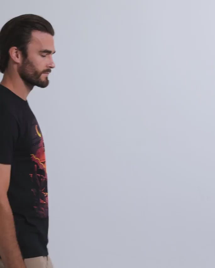 Moonlit Arrival Tee-Black-Regular-Video--Model---L