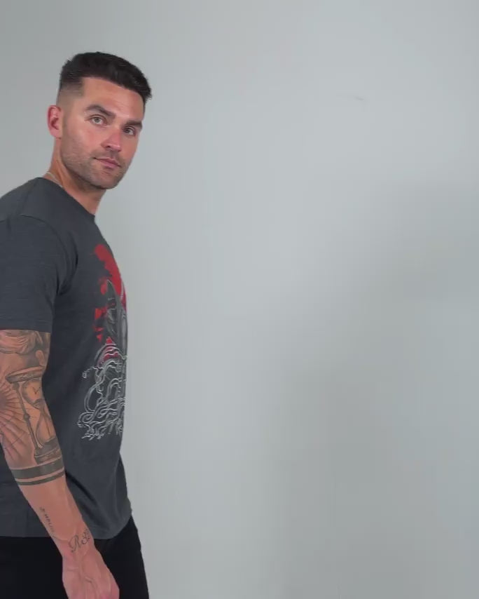 Shadow Strike Tee-Charcoal-Regular-Front--Model---L