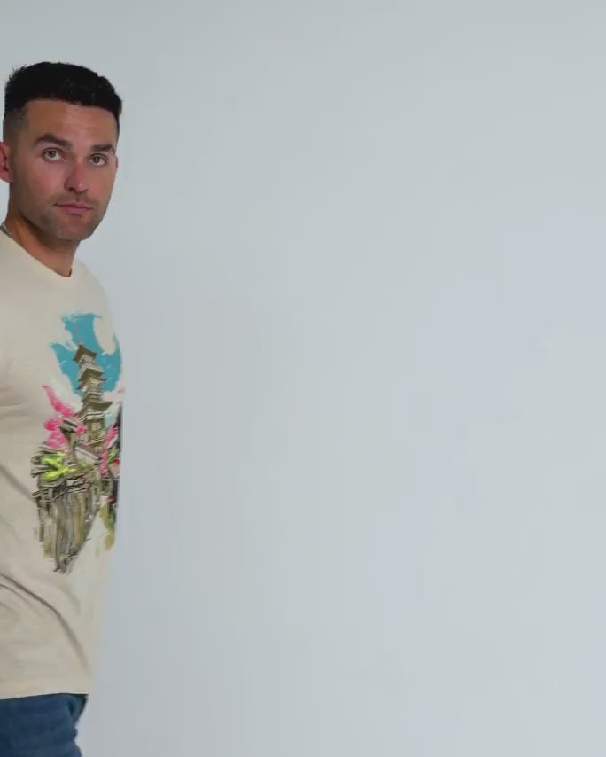 Pagoda Dreams Tee-Cream-Regular-Video--Model---L